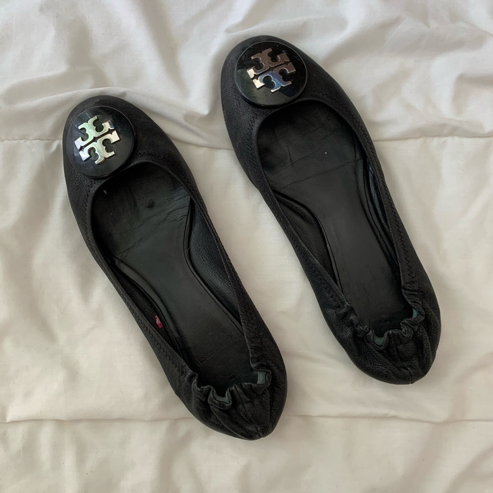 Tory Burch Black Flats